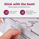 1.5" Round Clear Wafer Seals, Super Gloss, for Small Boxes & Envelopes