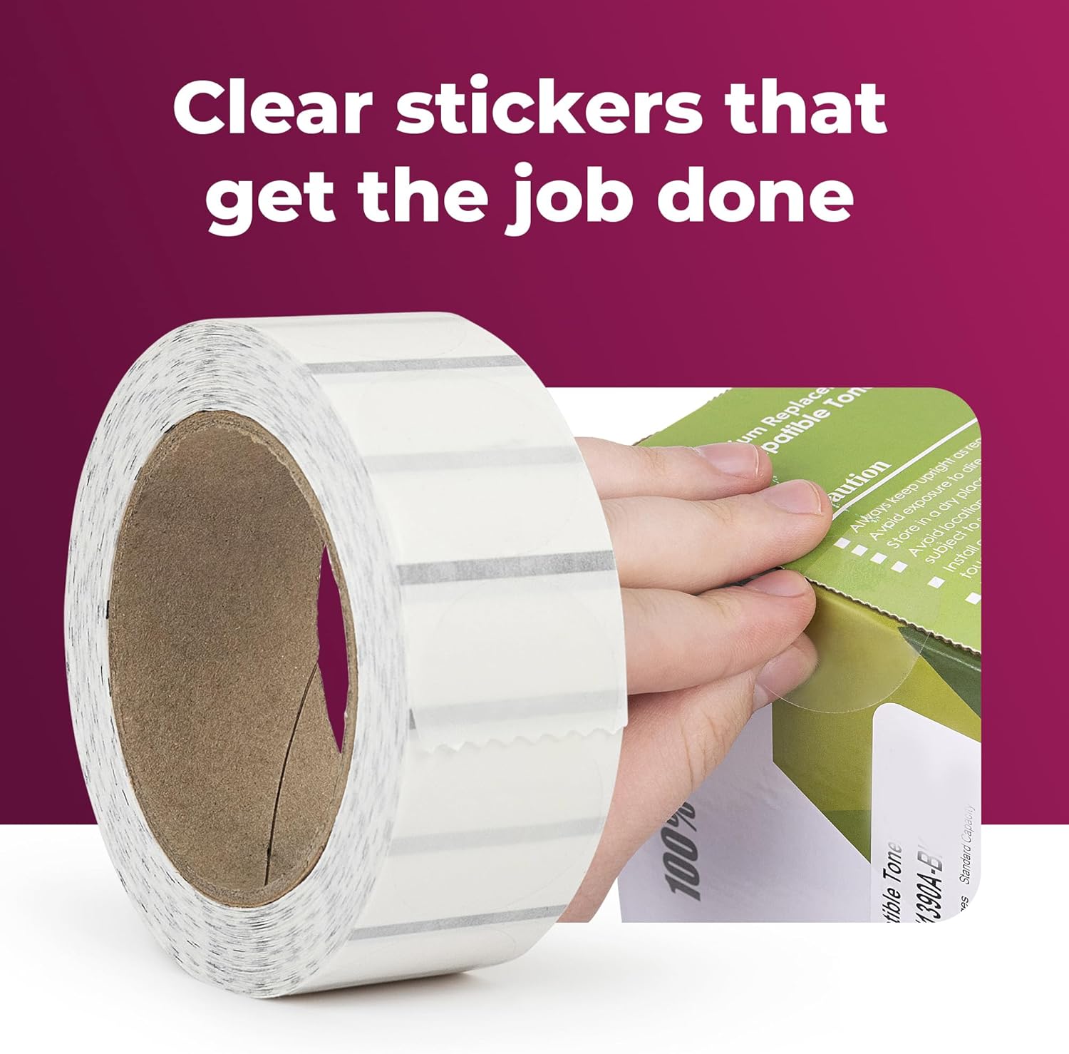 1.5" Round Clear Wafer Seals, Super Gloss, for Small Boxes & Envelopes