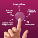 1.5" Round Clear Wafer Seals, Super Gloss, for Small Boxes & Envelopes