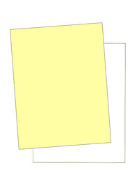 8-1/2 x 11" Laser Carbonless 2 Part Paper, Reverse, Canary & White