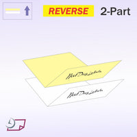 8-1/2 x 14" Laser Carbonless 2 Part Paper, Reverse, Canary & White