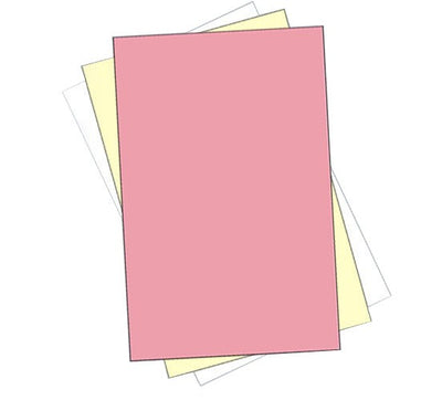 11 x 17" Laser Carbonless 3 Part Paper, Reverse, Pink, Canary & White
