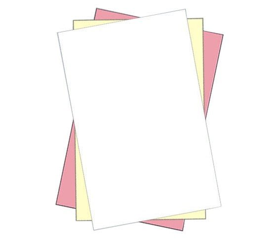 11 x 17" Laser Carbonless 3 Part Paper, Straight, White, Canary & Pink