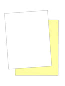 8-1/2 x 11" Laser Carbonless 2 Part Paper, Straight, White & Canary