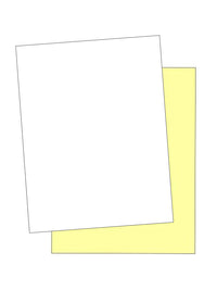 8-1/2 x 11" Laser Carbonless 2 Part Paper, Straight, White & Canary