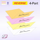 11 x 17" Laser Carbonless 4 Part Paper, Reverse, Gold, Pink, Canary & White