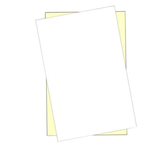 8-1/2 x 14" Laser Carbonless 2 Part Paper, Straight, White & Canary