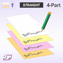 8-1/2 x 11" Laser Carbonless 4 Part Paper, Straight, White, Canary, Pink & Gold