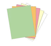8-1/2 x 11" Laser Carbonless 5 Part Paper, Reverse, Green, Gold, Pink, Canary & White