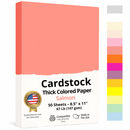 8-1/2 x 11" Letter Size, Salmon Cover Card Stock
