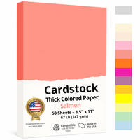 8-1/2 x 11" Letter Size, Salmon Cover Card Stock
