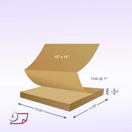 Void Fill Kraft Paper, Ideal for Packing, Case of 250 Ft, 15 x 11, 30# Brown Paper, Fan-Folded, Compact, Eco-Friendly (15" x 3,000")