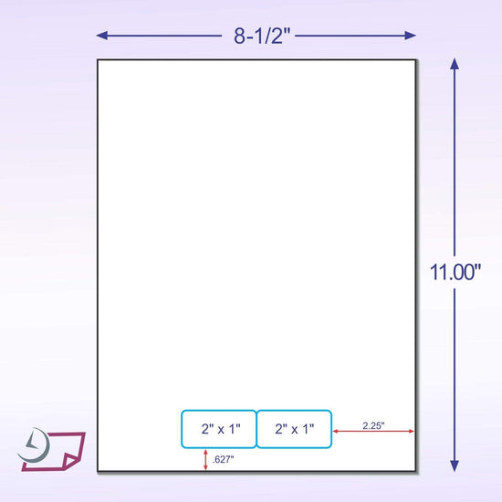 Integrated Label Form 2 Labels 2 x 1