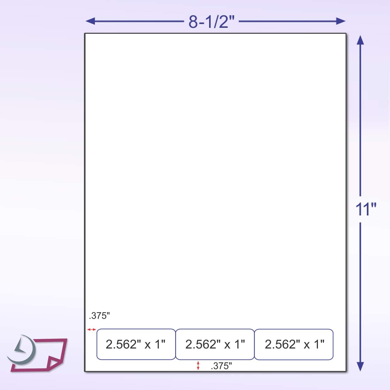 Integrated Lab Label Form 3 Labels  2.5 x 1