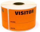 3" x 2" Fluorescent Orange Visitor Pass Labels