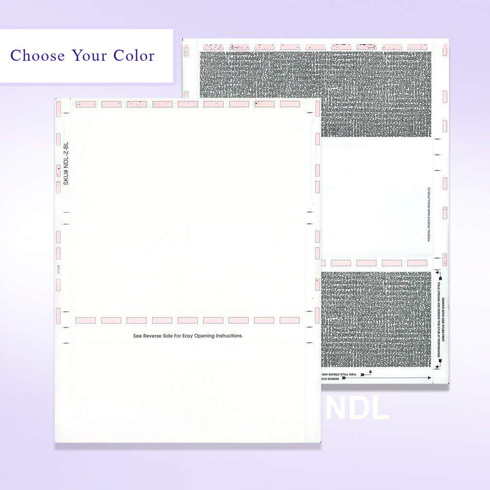 Pressure Seal Self Mailer Checks