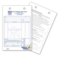 5-1/2 x 8-1/2" Locksmith Register Forms, Large Classic - 3 Part