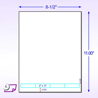 Integrated Label Form 4 Labels 2" x 1/2"