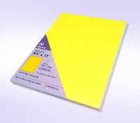 8-1/2 x 11" Letter Size, Lemon Cover Card Stock