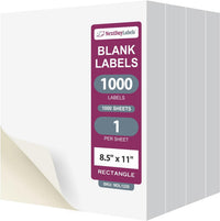 8-1/2" x 11", 1 Label, per Sheet, 8.5" x 11"