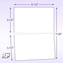 8-1/2 x 11" Laser Postcards, 8.5 x 5.5" White