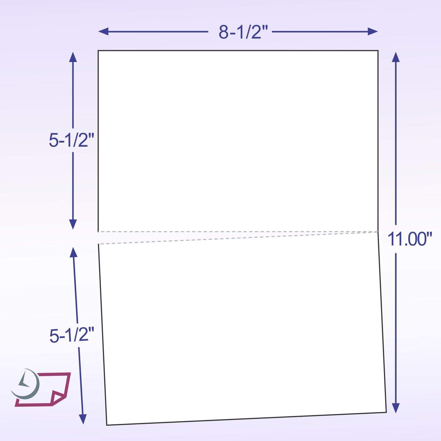 8-1/2 x 11" Laser Postcards, 8.5 x 5.5" White