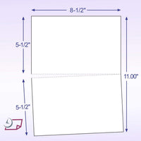 8-1/2 x 11" Laser Postcards, 8.5 x 5.5" White