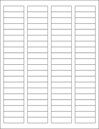 8-1/2" x 11" 80 Labels per Sheet 1-3/4" x 1/2"