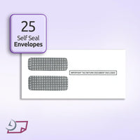 "New" 1099-NEC Forms for 2025, 4-Part  Tax Forms,  vendor kit of 25 Forms & Envelopes.