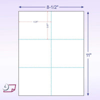8-1/2 x 11" 24# 2 Horz. perf @3-2/3 & 7-1/3, 1 vert. perf @ center