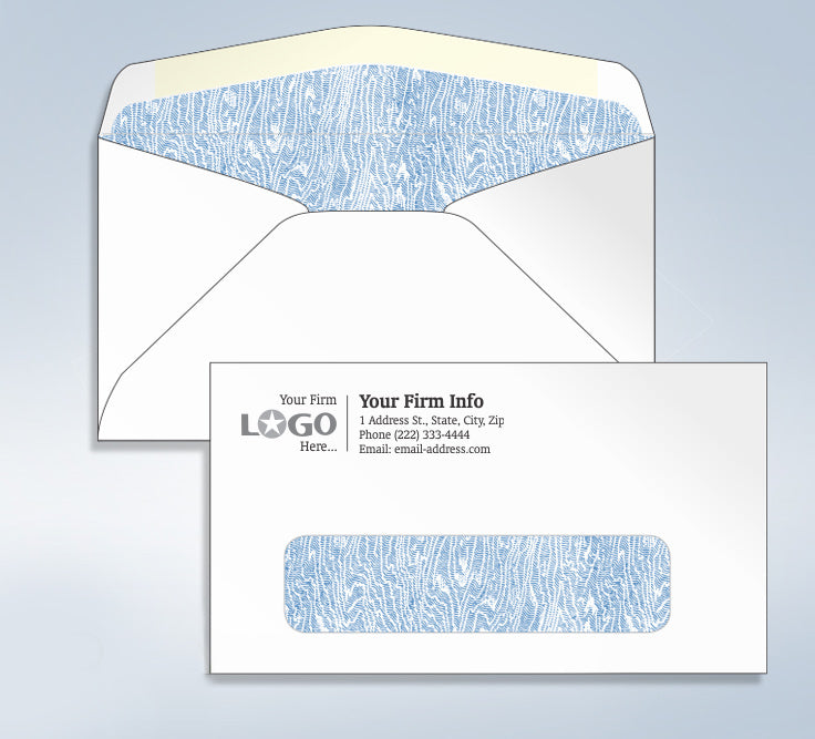 Imprinted Envelope,W/ Tinted Window, 6 3/4, 6-1/2" x 3-5/8