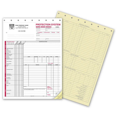 Protection System  Work Orders,  8 1/2 X 11"