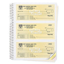 6-3/4 x 8-1/2" Cash Receipt Books Classic Design, 3 To Page Available in 2 or 3 Parts
