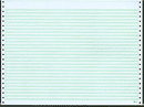 14-7/8 X 11" Pin Feed Paper 20# 8" Green Bar, 1 Part, No Side Perfs
