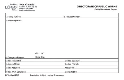 Directorate of Public Works forms