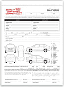 Auto Transport  Bill of Lading with 1 Car , No name Printed