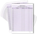 8-1/2 x 11" Patient Sign In Form, 2-Part NCR Carbonless, Purple