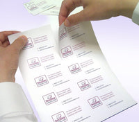 8-1/2x11" Laser cards, 3.5x2" White