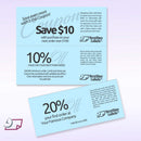 8-1/2 x 11" 20# Laser cut sheet, 2 Horizontal perf at 3-2/3" & 7-1/3" Blue