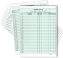 8-1/2 x 11" Patient Sign In Form, 2-Part NCR Carbonless, Green