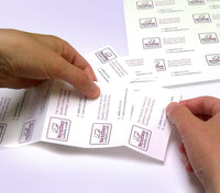 8-1/2x11" Laser cards, 3.5x2" White