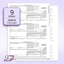"New" 1099-NEC Forms for 2025, 4-Part  Tax Forms,  vendor kit of 25 Forms & Envelopes.