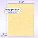 8-1/2 x 11" 65 lb. Parchment Cover Cardstock, Champagne