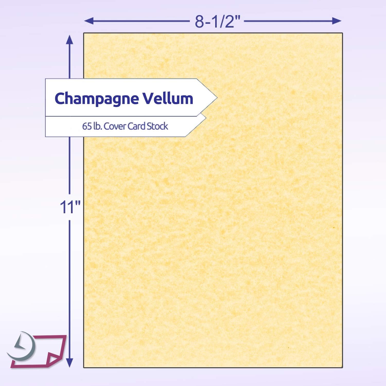 8-1/2 x 11" 65 lb. Parchment Cover Cardstock, Champagne