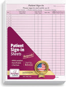 8-1/2 x 11" Patient Sign In Form, 2-Part NCR Carbonless, Burgundy