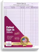 8-1/2 x 11" Patient Sign In Form, 2-Part NCR Carbonless, Purple