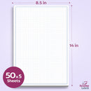 8-1/2 x 14" Quadrille Graph Paper Pad