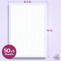 8-1/2 x 14" Quadrille Graph Paper Pad