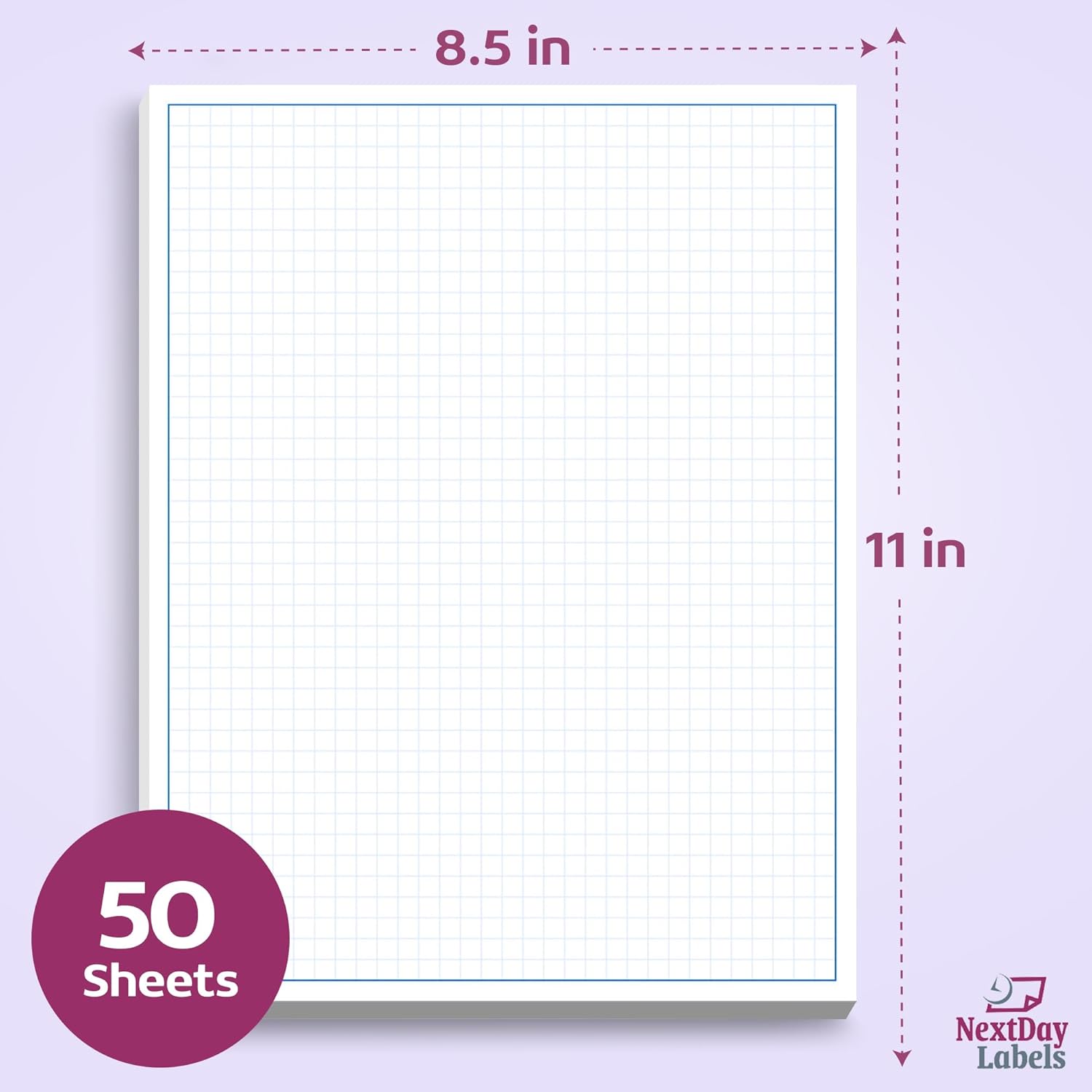 8-1/2 x 11" Quadrille Graph Paper Pad