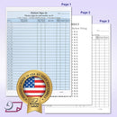 8-1/2 x 11" Patient Sign In Form, 2-Part NCR Carbonless, Blue